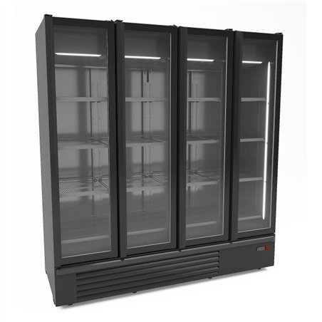 Vitrină frigorifică cu 4 uși din sticlă, 1850L, Combi Steel