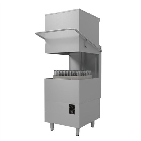 Mașină de spălat vase cu trecere, cu pompă de drenaj și dozator de detergent, ENT 400 DP DDE, Combi Steel.
