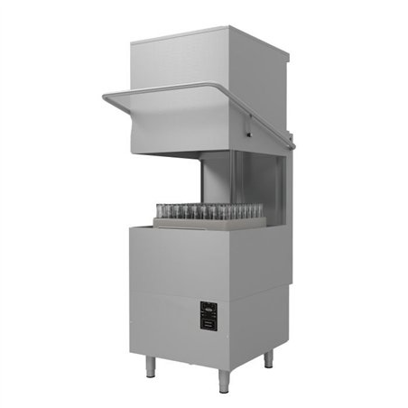 Mașină de spălat vase cu trecere, cu pompă de drenaj și dozator de detergent, ENT 400 DP DDE, Combi Steel.