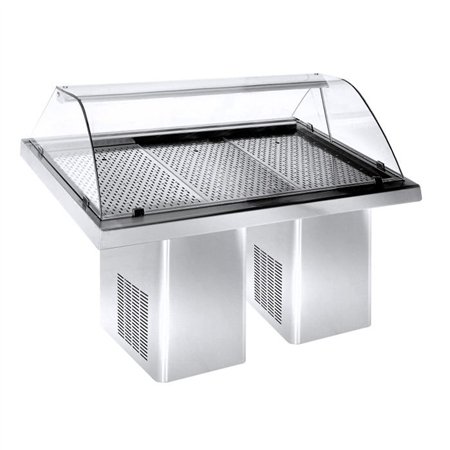 Vitrină frigorifică pentru pește, 1.9 m, Combi Steel