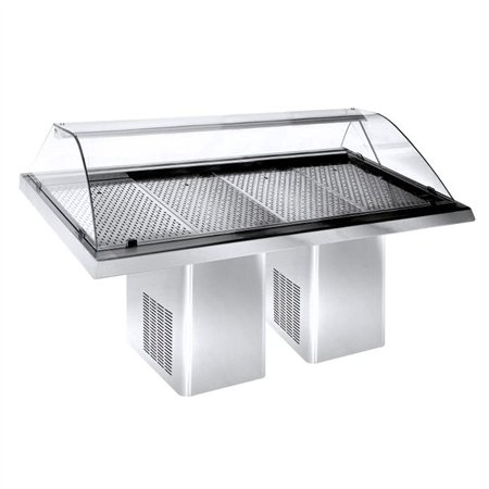 Vitrină refrigerată pentru pește, 2.3 m, Combi Steel