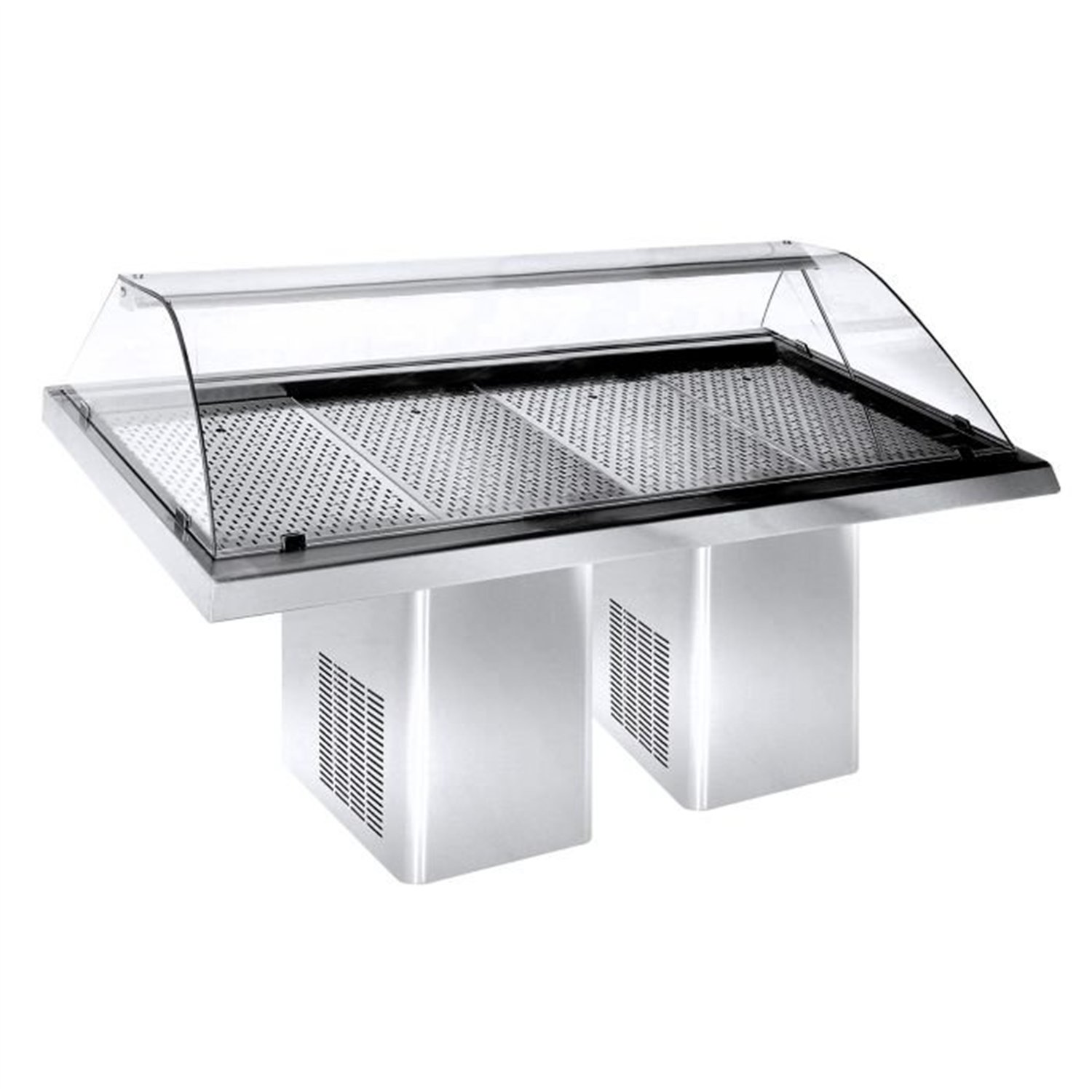 Vitrină refrigerată pentru pește, 2.3 m, Combi Steel