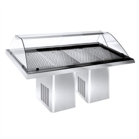Vitrină refrigerată pentru pește, 2.3 m, Combi Steel