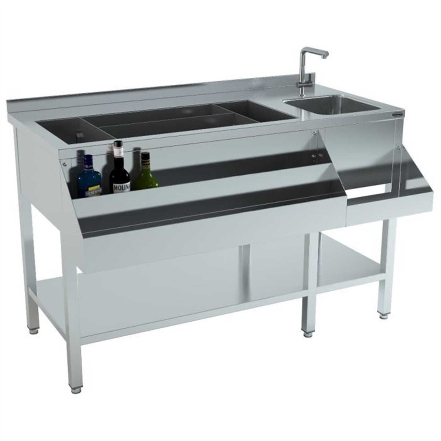 Stație cocktail bar, 1400 mm, Combi Steel