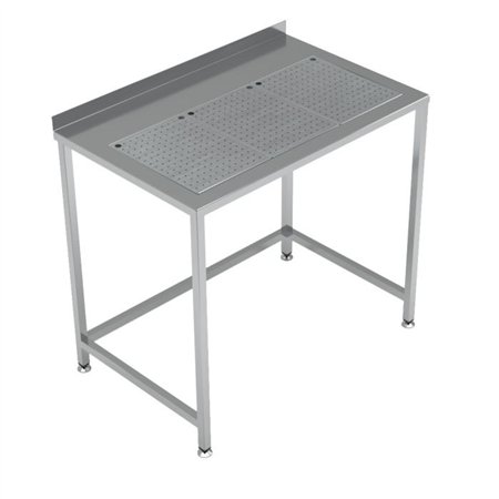 Masă de lucru cu tavă de colectare integrată, 1000x650, Combi Steel