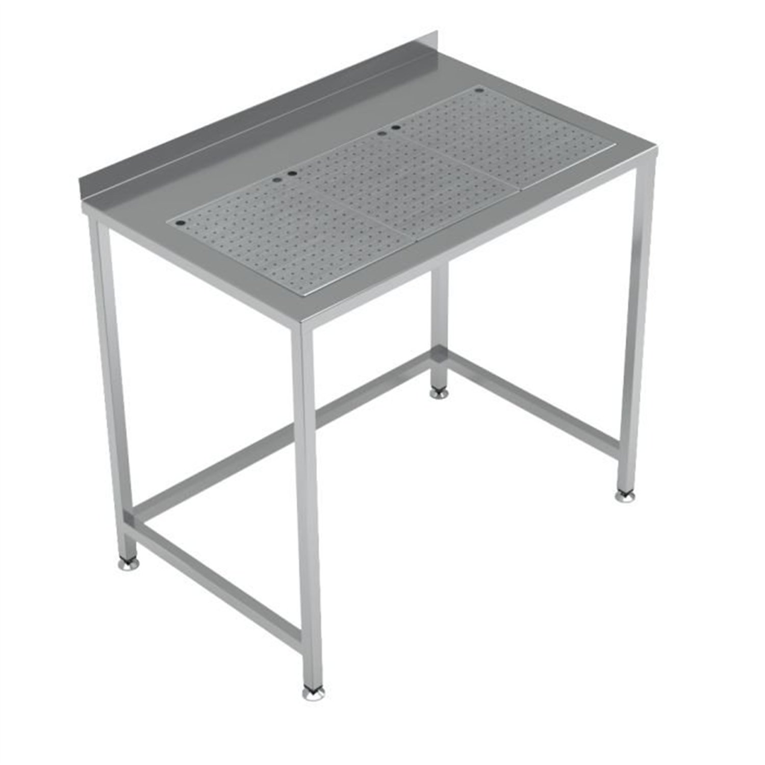 Masă de lucru cu tavă de colectare integrată, 1000x650, Combi Steel