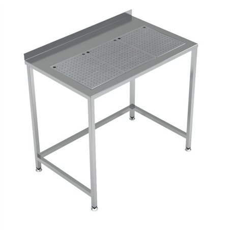 Masă de lucru cu tavă de colectare integrată, 1000x650, Combi Steel
