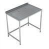 Masă de lucru cu tavă de colectare integrată, 1000x650, Combi Steel