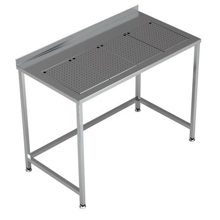 Masă de lucru cu tavă de colectare integrată, 1200x650 mm, Combi Steel