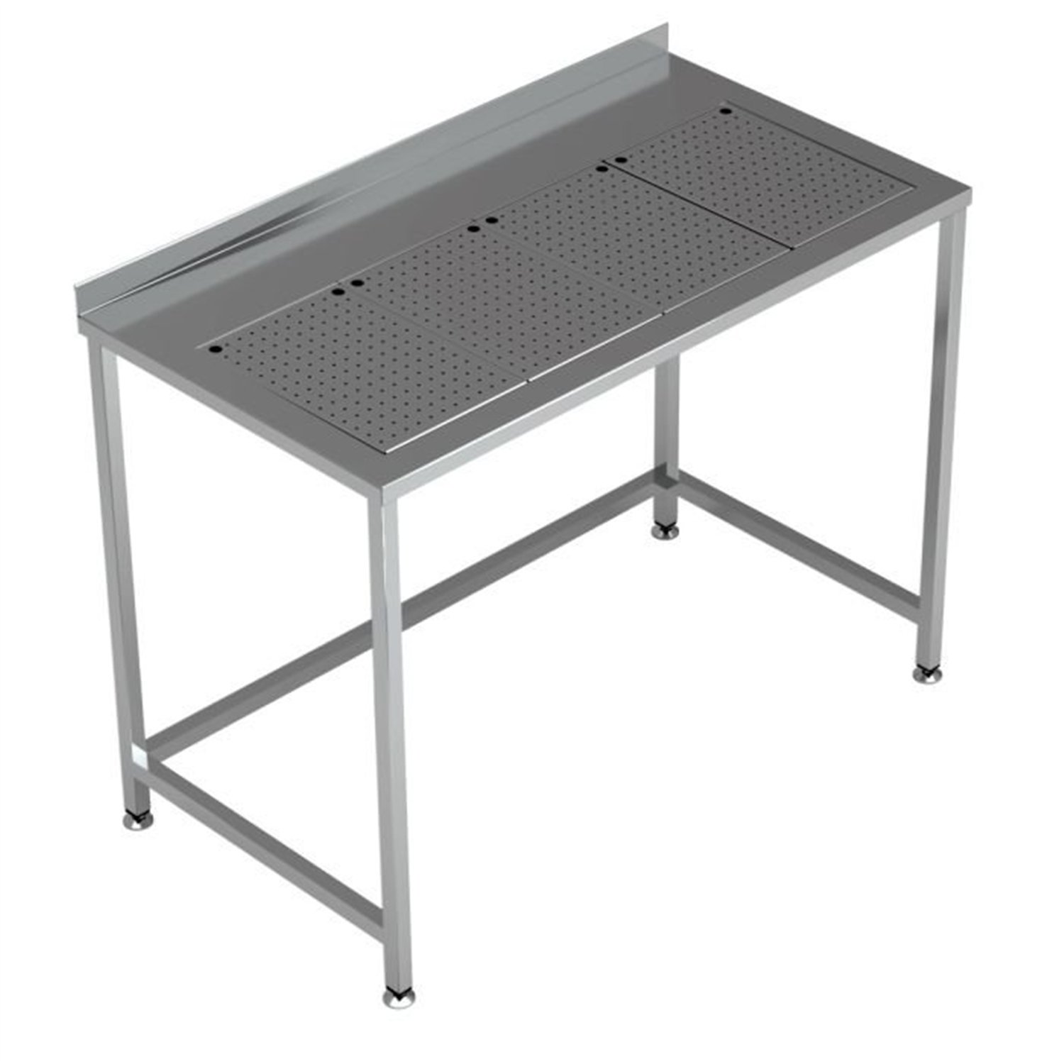 Masă de lucru cu tavă de colectare integrată, 1200x650 mm, Combi Steel