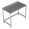 Masă de lucru cu tavă de colectare integrată, 1200x650 mm, Combi Steel