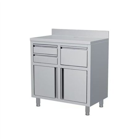 Masă de lucru din oțel inoxidabil, pentru cafea, 1250x600x1150, Combi Steel