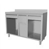 Masă de lucru din oțel inoxidabil, pentru cafea, 1500x600x1150, Combi Steel