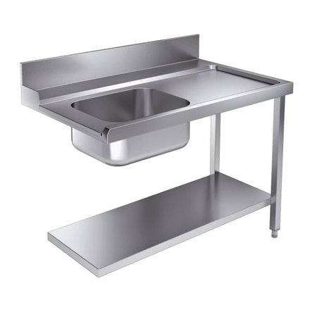 Masă de intrare, raft inferior 1200 dreapta, model 7280.0045-0046, Combi Steel