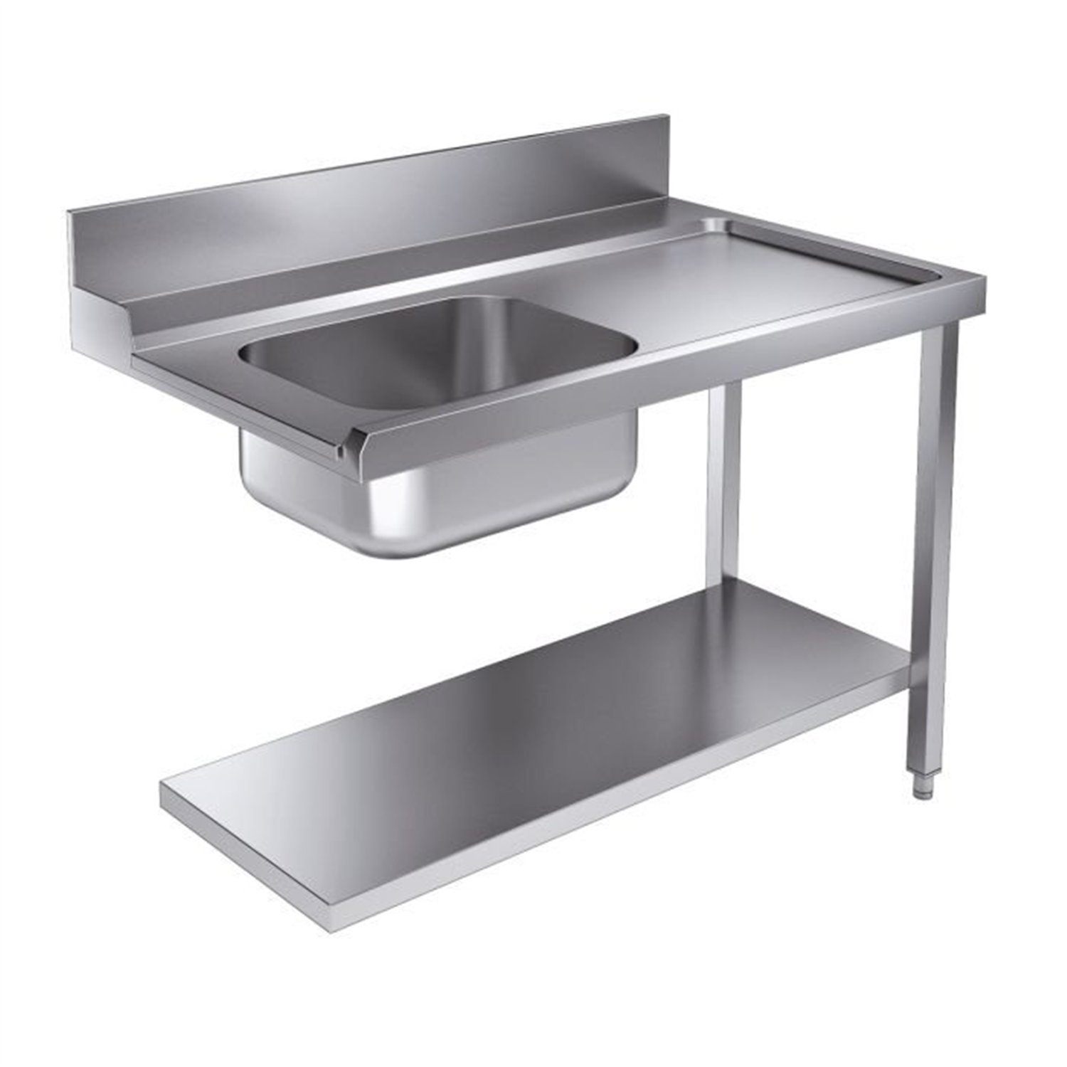 Masă de intrare, raft inferior 1200 dreapta, model 7280.0045-0046, Combi Steel