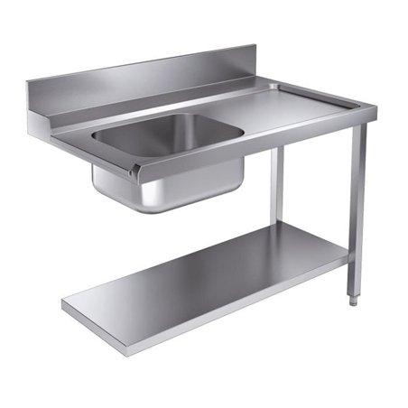 Masă de intrare, raft inferior 1200 dreapta, model 7280.0045-0046, Combi Steel