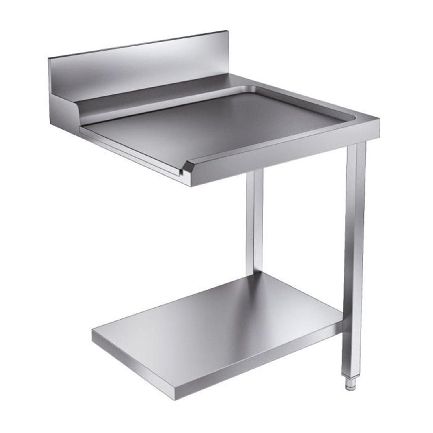 Masă de ieșire cu raft inferior, 700 mm, dreapta, model 7280.0045-0046, Combi Steel