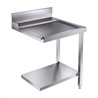 Masă de ieșire cu raft inferior, 700 mm, dreapta, model 7280.0045-0046, Combi Steel