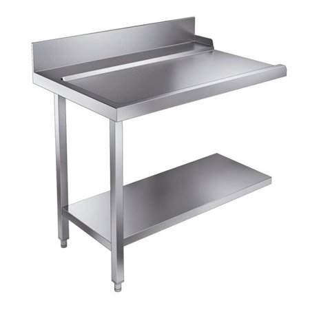 Masă de ieșire cu raft inferior, 1100 mm, stânga, model 7280.0045-0046, Combi Steel