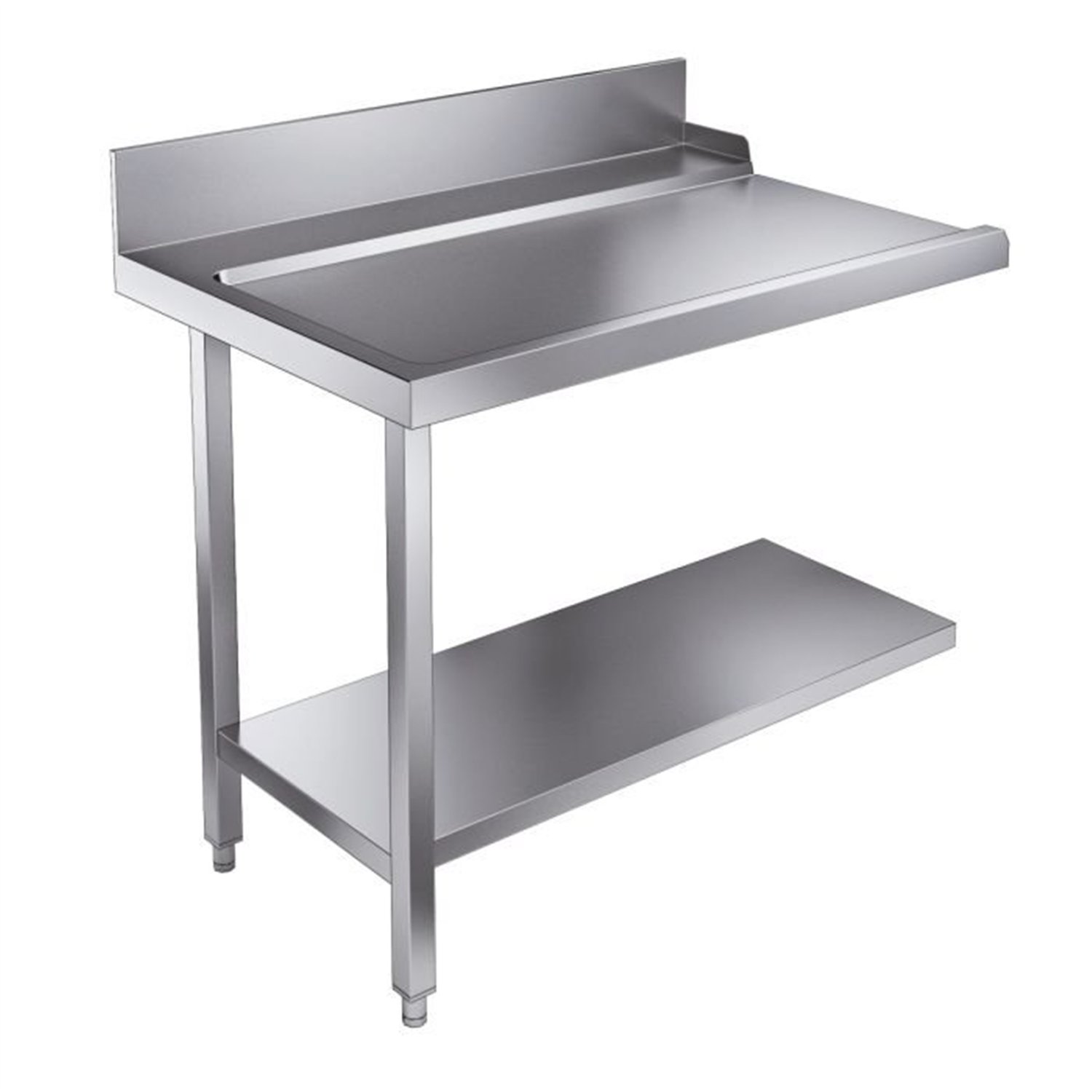 Masă de ieșire cu raft inferior, 1100 mm, stânga, model 7280.0045-0046, Combi Steel