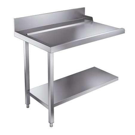 Masă de ieșire cu raft inferior, 1100 mm, stânga, model 7280.0045-0046, Combi Steel
