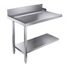 Masă de ieșire cu raft inferior, 1100 mm, stânga, model 7280.0045-0046, Combi Steel