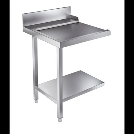 Masă de ieșire cu raft inferior, 700 stânga, model 7082.0070-0075, Combi Steel