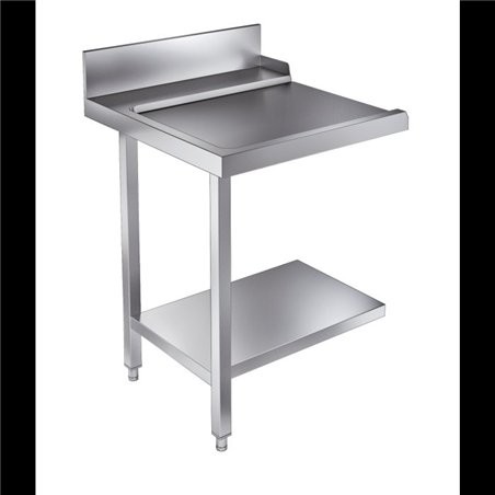 Masă de ieșire cu raft inferior, 700 stânga, model 7082.0070-0075, Combi Steel