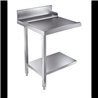 Masă de ieșire cu raft inferior, 700 stânga, model 7082.0070-0075, Combi Steel
