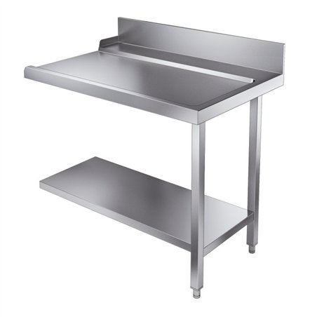 Masă de ieșire cu raft inferior, 1100 mm, dreapta, model 7082.0070-0075, Combi Steel