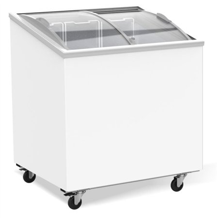 Ladă frigorifică cu capac din sticlă, 198 L, Combi Steel