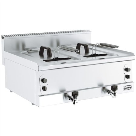 Prăjitor cu gaz, 2x8L, lățime 800mm, BASE 600 GAS FRYER 2X8L **ATTENTION, 800MM WIDTH**, marca Combi Steel.