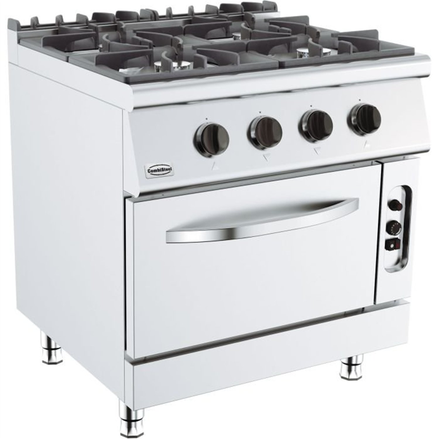 Aragaz pe gaz, 4 arzătoare, cu cuptor pe gaz, BASE 700 GAS STOVE 4 BU. WITH GAS OVEN, Combi Steel
