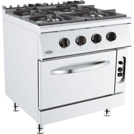 Aragaz pe gaz, 4 arzătoare, cu cuptor pe gaz, BASE 700 GAS STOVE 4 BU. WITH GAS OVEN, Combi Steel