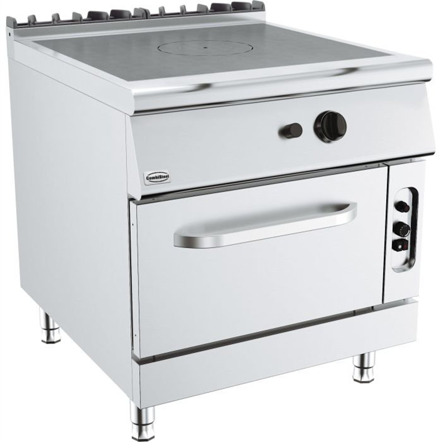 Aragaz profesional pe gaz, 900 mm, cu plită solidă, BASE 900 SOLID TOP RANGE GAS OVEN, Combi Steel