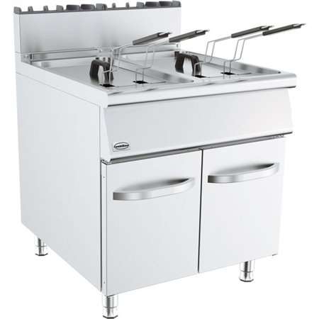 Prăjitor cu gaz, 2 cuve de 19L, BASE 900 GAS FRYER 2X19L, Combi Steel