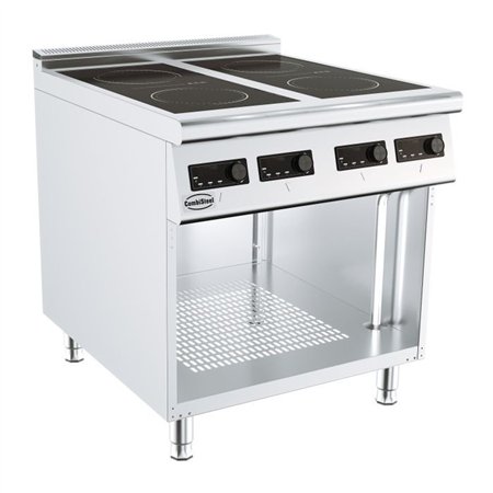 Plită electrică cu inducție, 4 zone de gătire, BASE 900 INDUCTION ELECTRIC RANGE 4 PL., Combi Steel