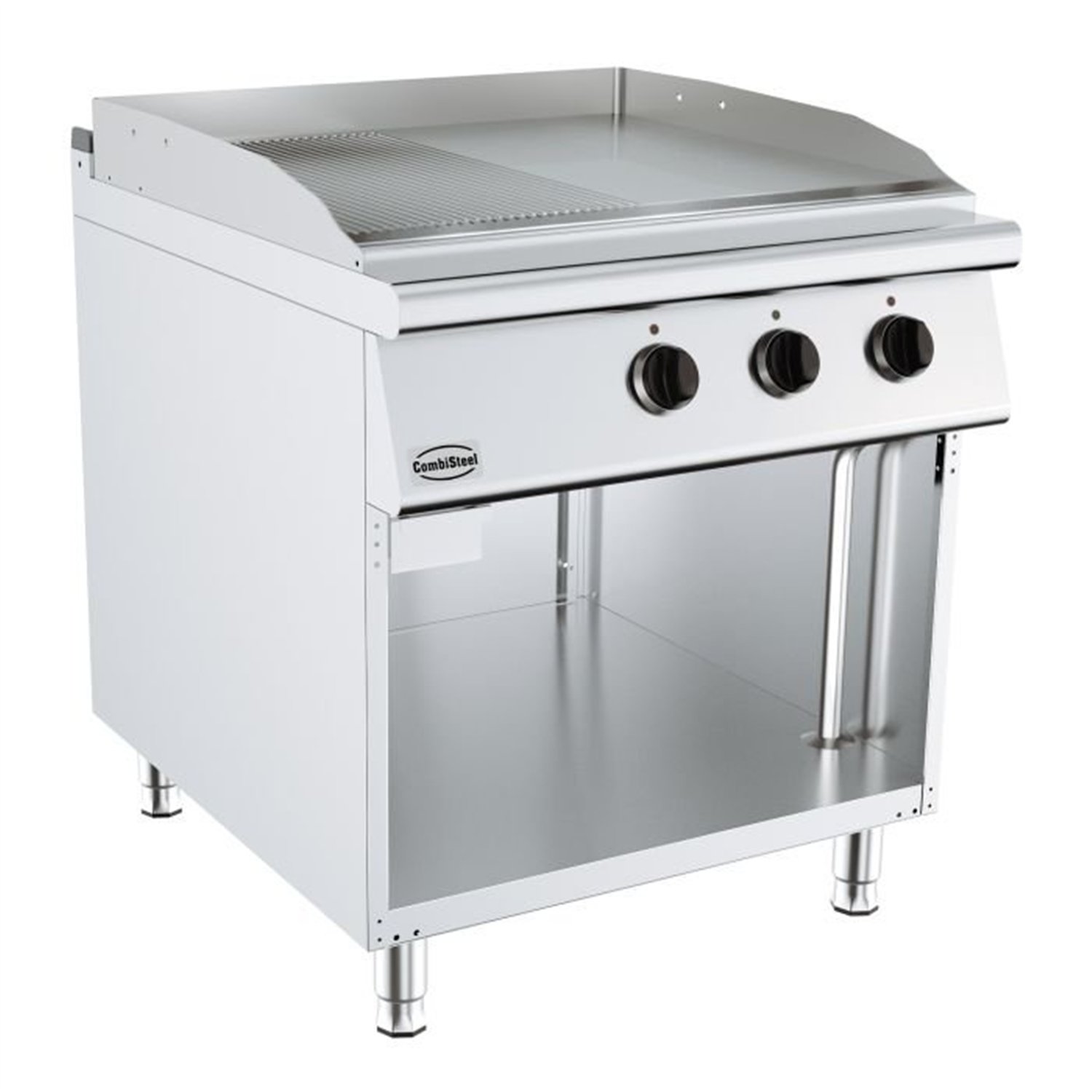 Plită electrică, suprafață gropată/fină, BASE 900 EL. FRY TOP GROOVED/SMOOTH, Combi Steel