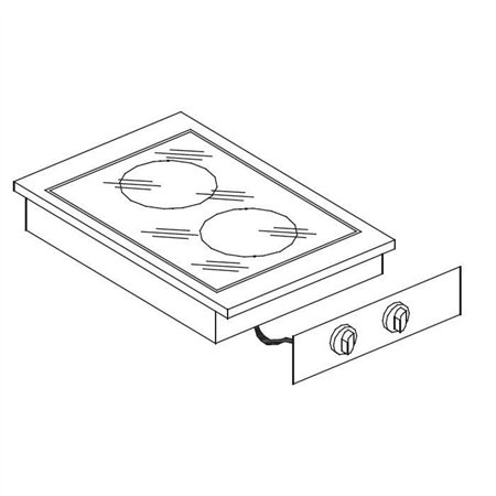 Plită ceramică, 2 zone de gătire, CERAMIC RANGE 2 ZONES, Combi Steel