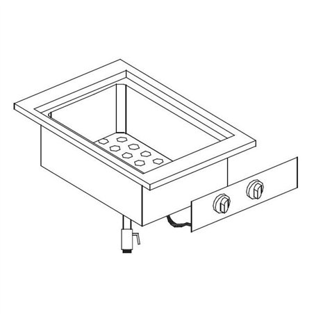 BAIN-MARIE UNIT, 2 compartimente, 1 nivel, Combi Steel