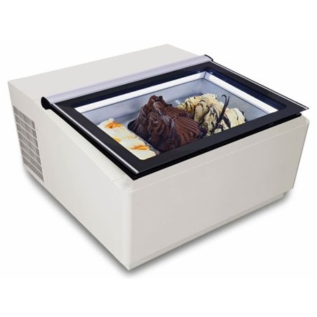 Vitrină frigorifică pentru înghețată, deschidere pe partea clientului, model COUNTERTOP WHITE, Combi Steel