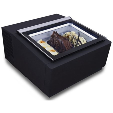 Vitrină frigorifică pentru înghețată, deschidere pe partea clientului, model COUNTERTOP BLACK, Combi Steel