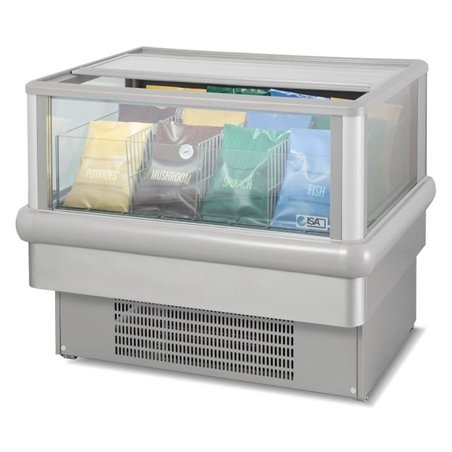 Insulă de răcire/înghețare, 100L, cu capac din sticlă, ACTION 100 - SWITCHABLE, Combi Steel
