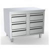 Masă de lucru, cu 6 sertare, 1000 mm, 700, Combi Steel