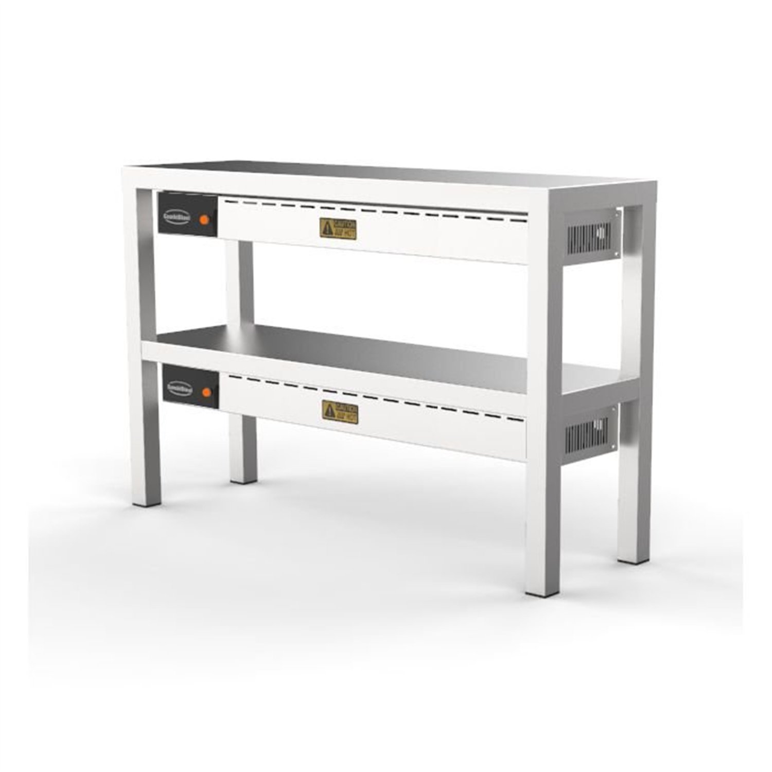 Raft încălzit ceramic, 2 niveluri, 6 încălzitoare de 250W, OVERSHELF CERAMIC HEATED 2 LEVEL 1200, Combi Steel