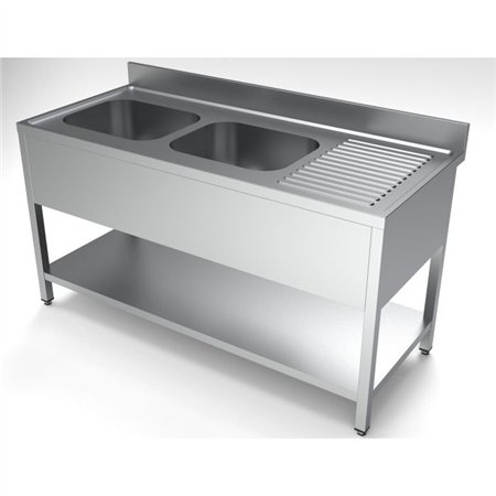 Unitate chiuvetă, raft inferior stânga, 1600 mm, 700 SINK UNIT SHELF 2 LEFT 1600, Combi Steel