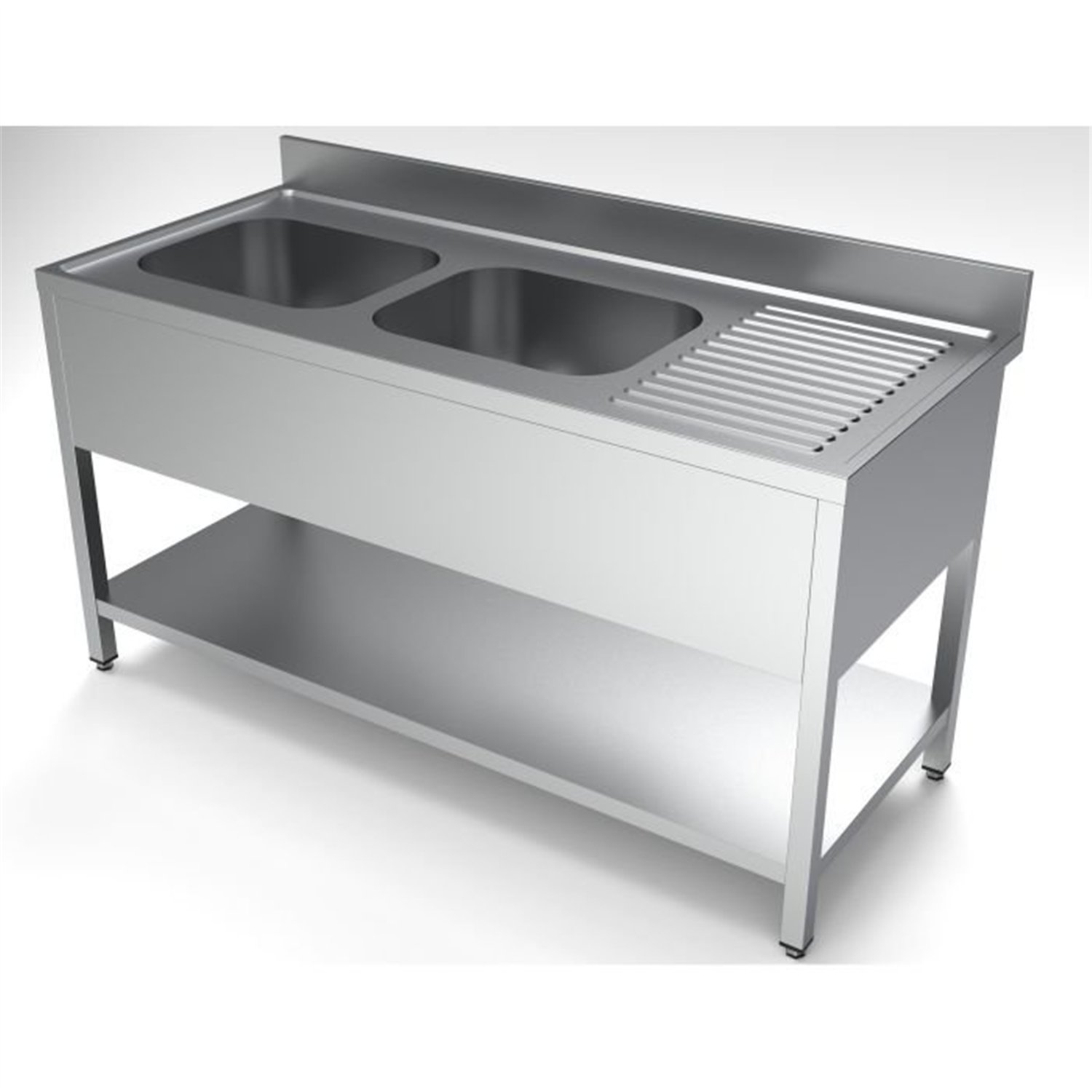 Unitate chiuvetă, raft inferior stânga, 1600 mm, 700 SINK UNIT SHELF 2 LEFT 1600, Combi Steel