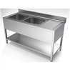Unitate chiuvetă, raft inferior stânga, 1600 mm, 700 SINK UNIT SHELF 2 LEFT 1600, Combi Steel