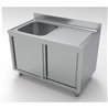Unitate chiuvetă, cu uși glisante, 1 stânga, 1200 mm, Combi Steel