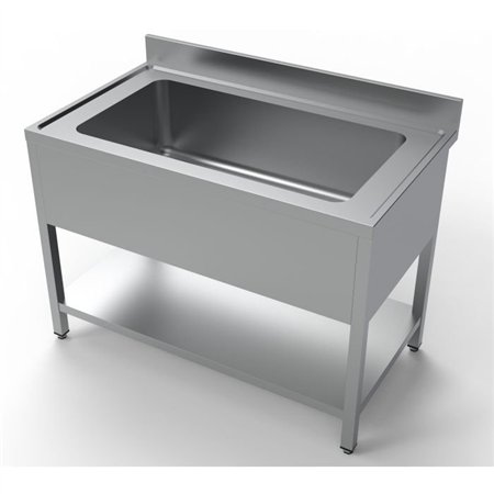 Chiuvetă profesională, unitate cu chiuvetă mare, SINK UNIT 1200, Combi Steel